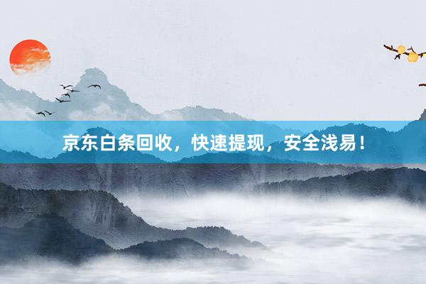 京东白条回收，快速提现，安全浅易！